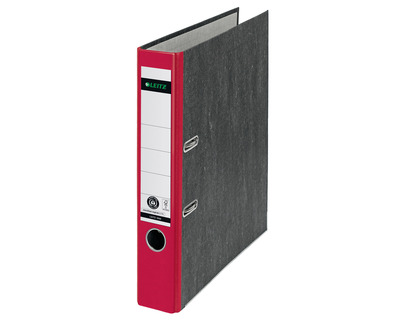Leitz Ordner Wolkenmarmor A4 rot 52 mm