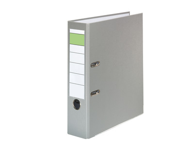 Ordner A4 "Grüner Balken" grau 80 mm