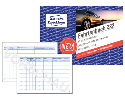 Avery Zweckform Fahrtenbuch A6 56Bl.