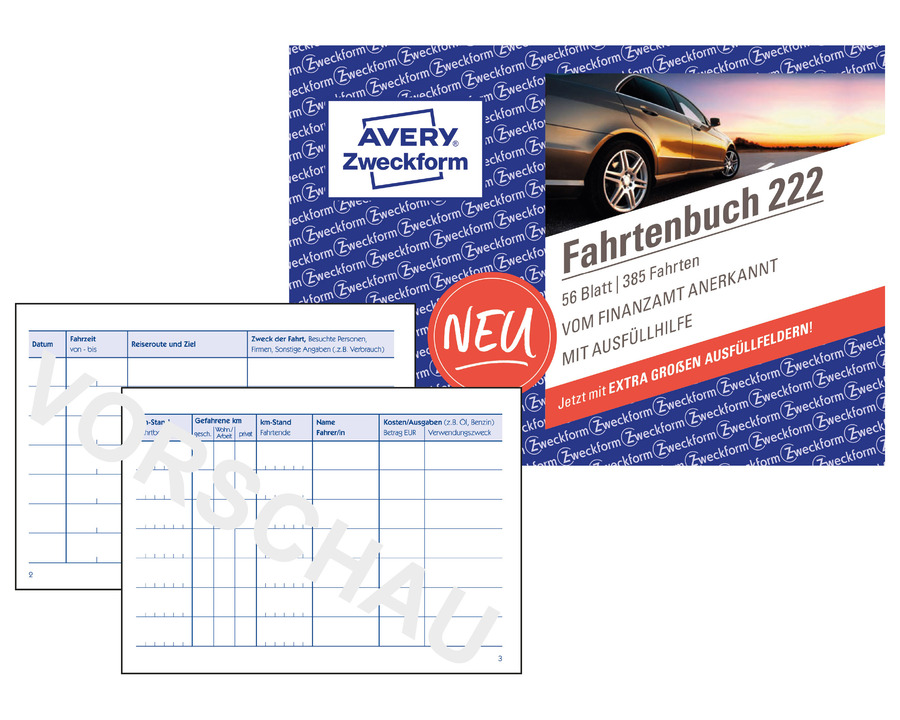 Avery Zweckform Fahrtenbuch A6 56Bl.