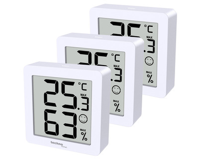 Technoline Thermo-Hygrometer weiß 3St.