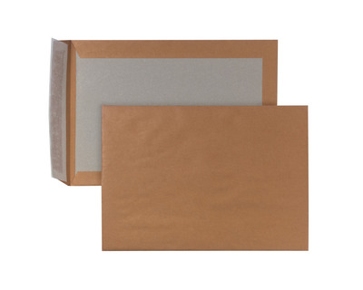 Papprückwandtasche B4, ohne Fenster, haftklebend braun 120g/m² 10St.