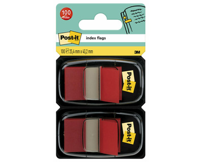 Post-it Haftmarker "Index 680" rot 25,4 x 43,2 mm 2x50Bl.