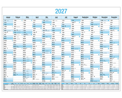 HK Plakatkalender 2027 100 x 70 cm 1 Seite = 12 Monate