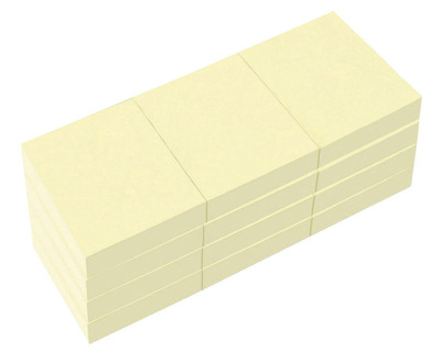Haftnotizen, Recyclingpapier gelb 40 x 50 mm 12x100Bl.