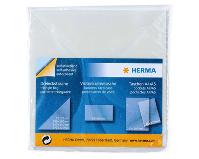 Herma Dreieckstaschen transparent 75 x 75 mm 100St.
