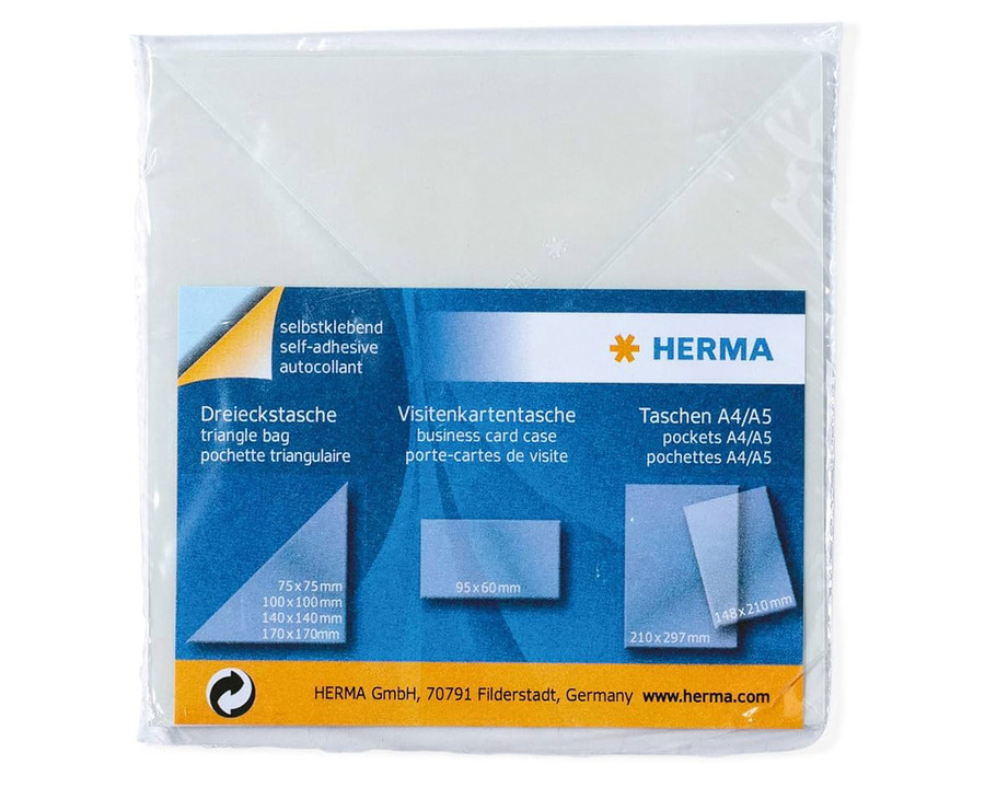Herma Dreieckstaschen transparent 75 x 75 mm 100St.