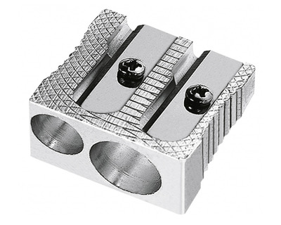 Spitzer Metall silber doppelt