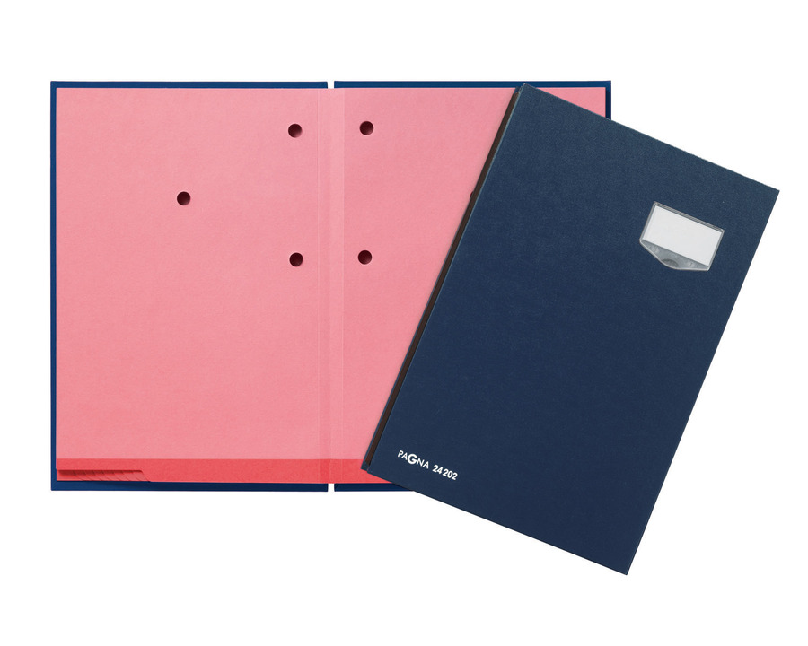 Pagna Unterschriftenmappe A4 "De Luxe" blau 20 Fächer