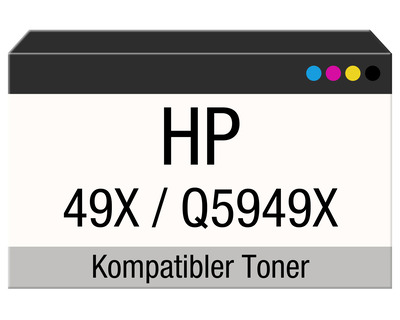 Rebuilt-Toner, HP 49X schwarz 12.000 Seiten
