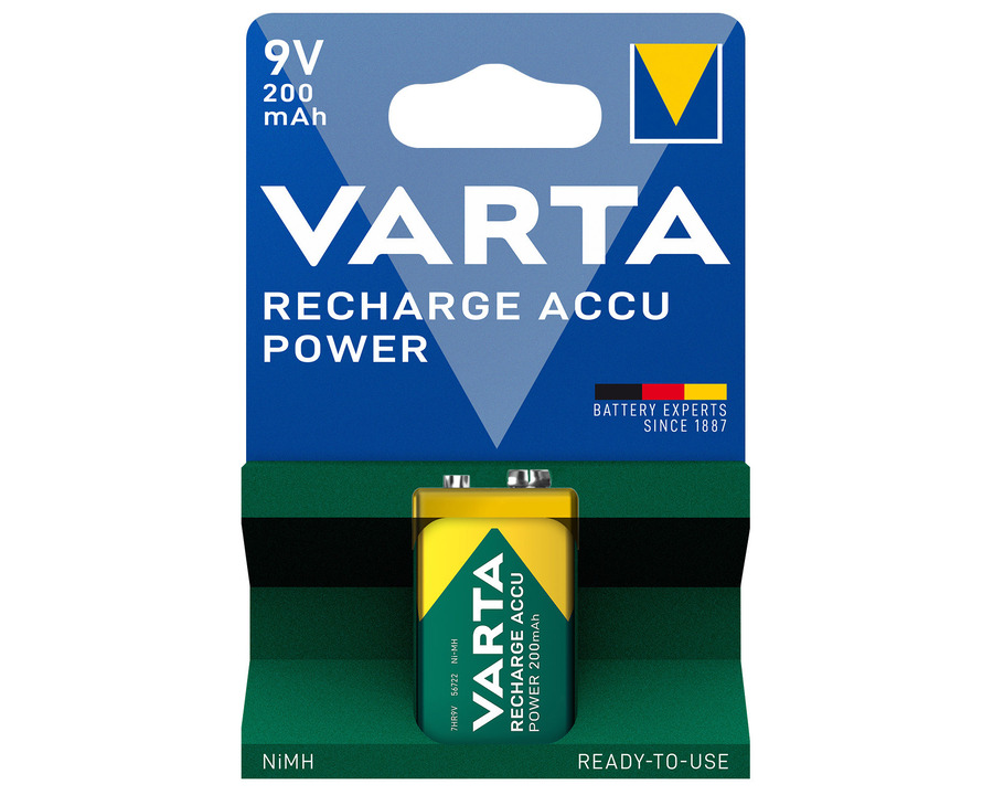 Varta Akku "Recharge Power" E-Block, HR22 9 V 200 mAh