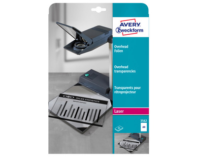 Avery Zweckform OHP-Laserfolie A4 100 my 25Bl.