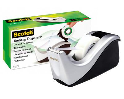 Scotch Tischabroller "C60" schwarz/silber inkl. 1x Magic 19mmx33m
