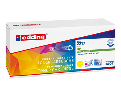 Edding Rebuilt-Toner 2217, HP 415X/W2032X gelb 6.000 Seiten