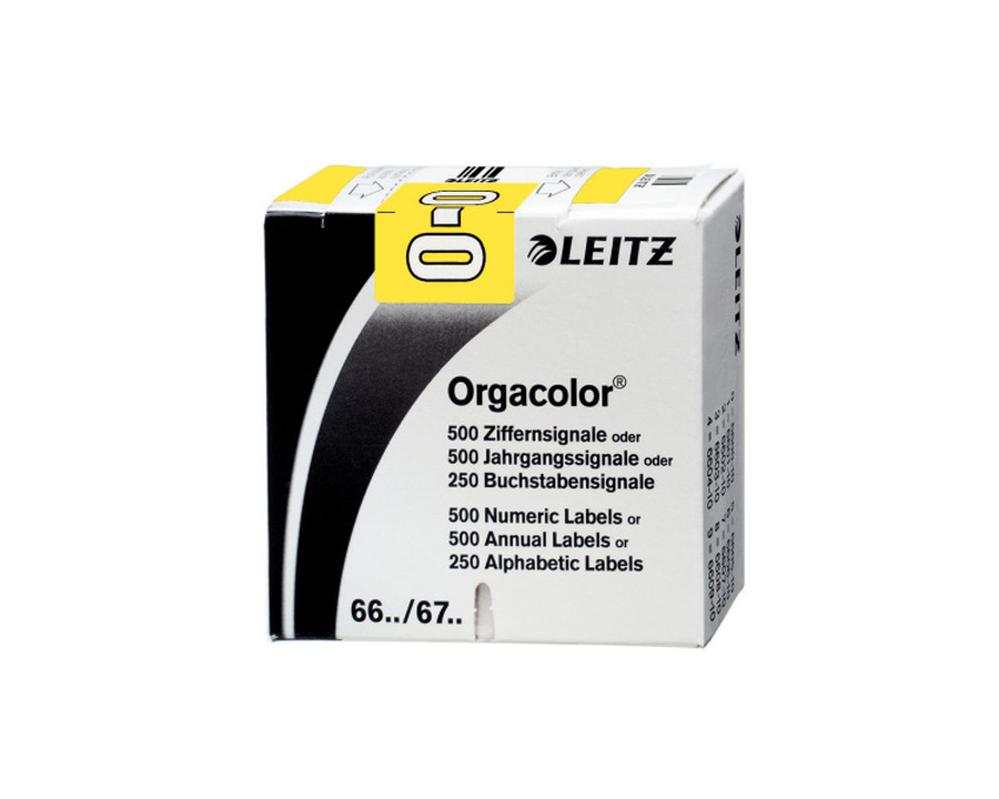 Leitz Buchstabensignal "Orgacolor" O gelb 250St.