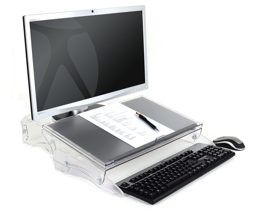 Bakker Elkhuizen Konzepthalter "FlexDesk 640" transparent/grau