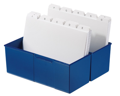 Han Karteikasten A5, für 500 Karten blau 228 x171 x 102 mm