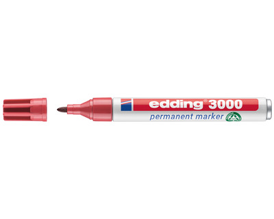 Edding Permanentmarker 3000 karminrot 1,5-3 mm Rundspitze