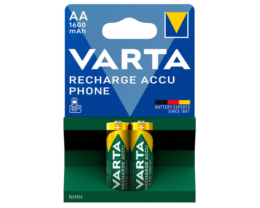 Varta Akku "Recharge Phone" AA, Mignon, HR6 1,2V 1.600mAh 2St.