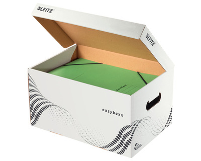 Leitz Archivcontainer "easyboxx" Gr.S, mit Klappdeckel weiß 355 x 193 x 252 mm