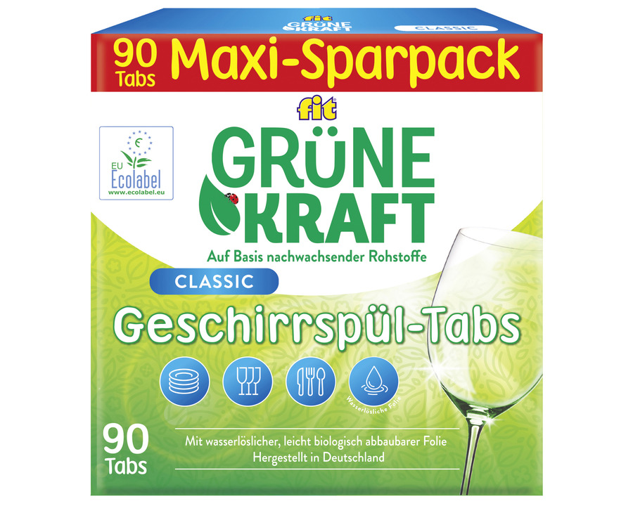Fit Geschirrspül-Tabs "Grüne Kraft Classic" 90St.