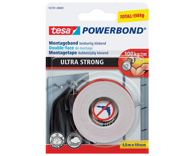Tesa Montageband "Powerbond" Ultra Strong 19 mm x 1,5 m