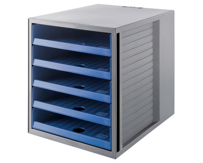 Han Schubladenbox "Karma" blau/grau 5 offene Schübe