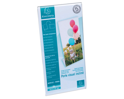 Exacompta Tischaufsteller DL transparent 100 x 212 mm