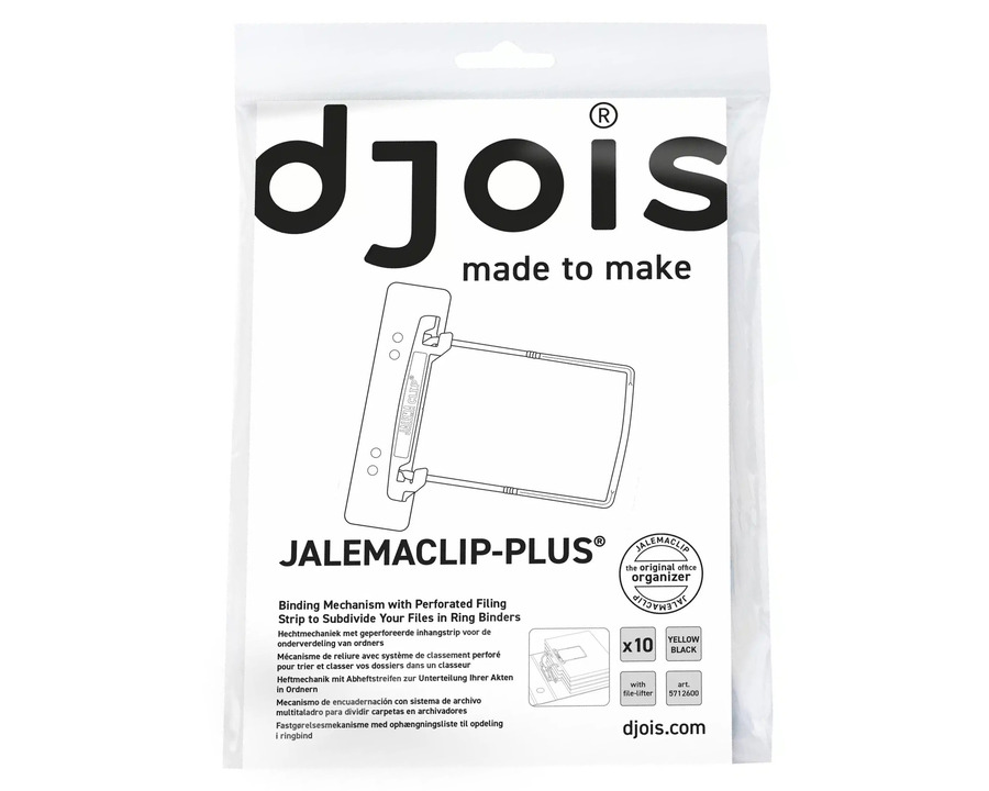 Djois Archivbügel "JalemaClip Plus" gelb/weiß 50 mm 10St.