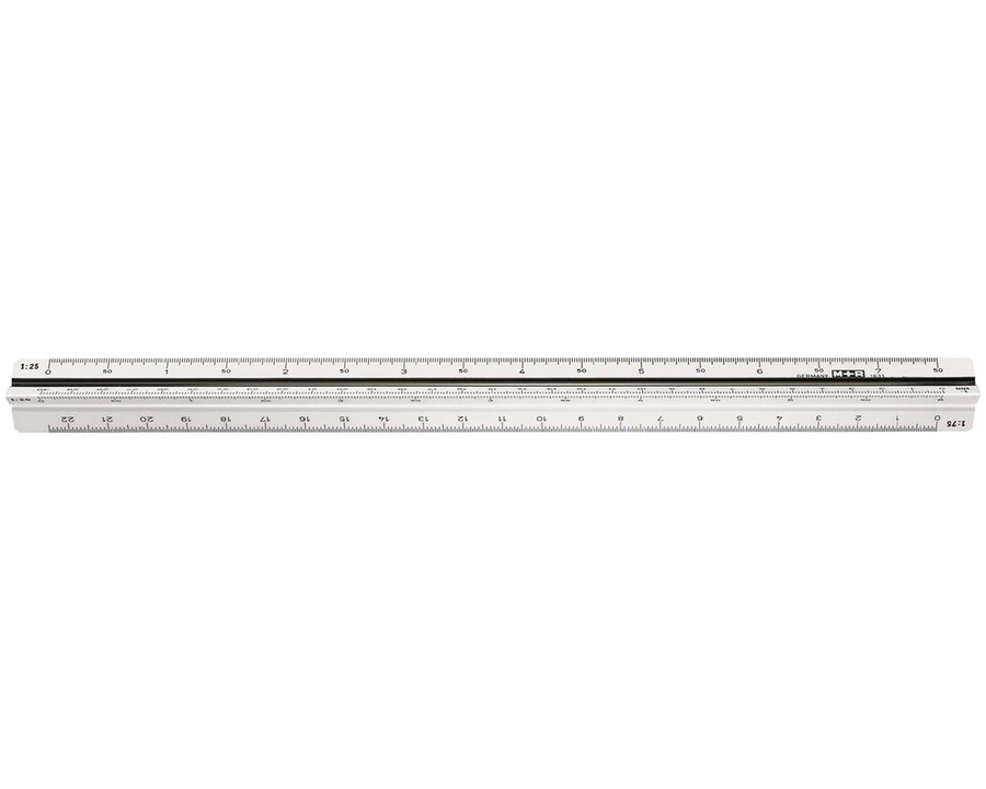 Möbius+Ruppert Dreikantmaßstab weiß 30 cm