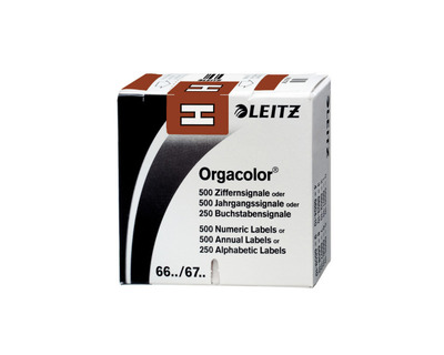 Leitz Buchstabensignal "Orgacolor" H braun 250St.