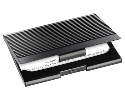 Sigel Visitenkarten-Etui "Matt Black" schwarz