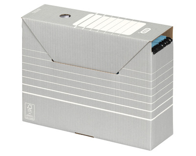 Elba Archivschachtel "Tric" A4 grau/weiß 110 x 340 x 270 mm