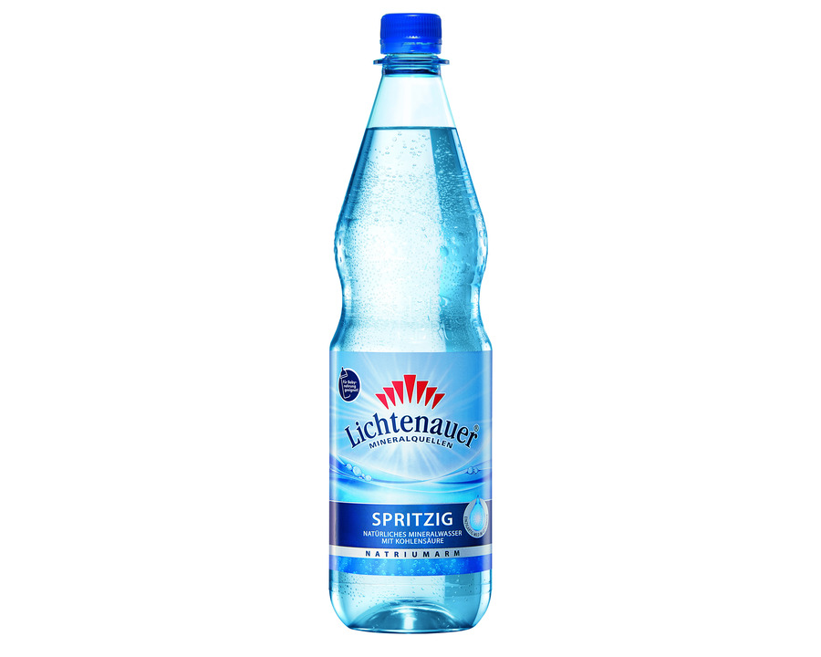 Lichtenauer Mineralwasser "Spritzig" mit Kohlensäure 1,0 Liter 12 St.