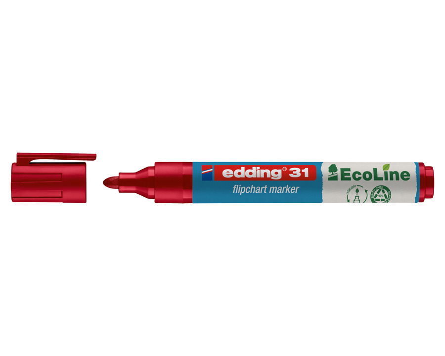 Edding Flipchartmarker 31 "EcoLine" rot 1,5-3 mm Rundspitze