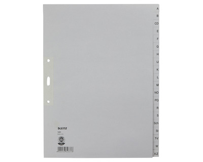 Leitz Tauen-Register A4, A-Z, überbreit grau 240 x 300 mm