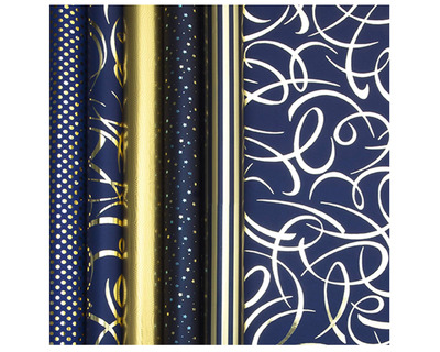 Clairefontaine Geschenkpapier "Blue Night" mehrfarbig 70 cm x 2 m