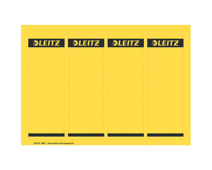 Leitz Ordner-Rückenschilder gelb 61 x 191 mm 100Et.