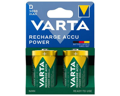 Varta Akku "Recharge Power" D, Mono, HR20 1.2V 3.000mAh 2St.
