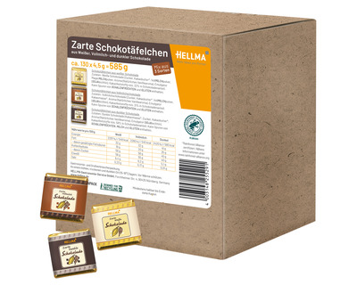 Hellma Zarte Schokotäfelchen 130St.