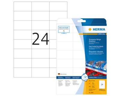 Herma Folien-Etiketten A4 "Special" weiß 70 x 37 mm 600Et.