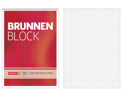 Brunnen Briefblock A5 "Brunnen Block" kariert (Lineatur 5) 70g/m² 50Bl.