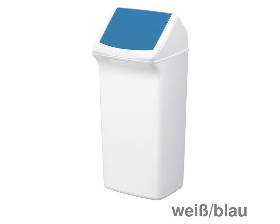 Durable Abfalleimer "Durabin Flip 40" weiß/blau 40 Liter