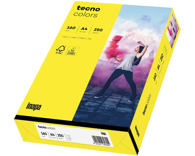 Tecno Kopierkarton A4 "Tecno Colors" gelb 160g/m² 250Bl.