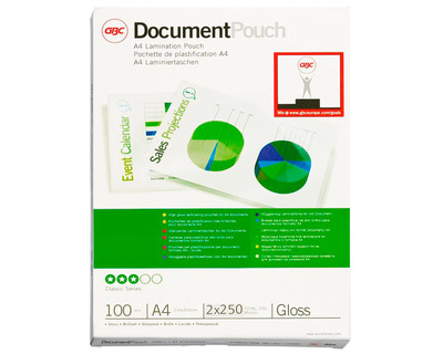 GBC Laminierfolien "Document Pouch" A4 glänzend 250 my 100St.