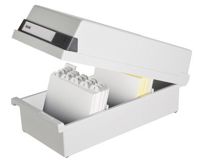Han Karteikasten A6, für 1300 Karten lichtgrau 177 x 140 x 360 mm