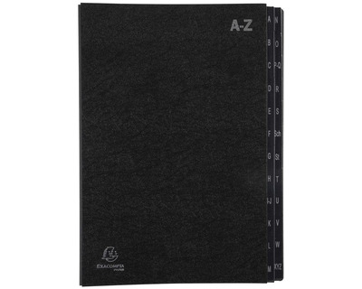 Exacompta Pultordner A4, 24 Fächer schwarz A-Z