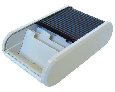 Helit Visitenkartenbox "The Personal" schwarz/lichtgrau 136 x 240 x 67 mm
