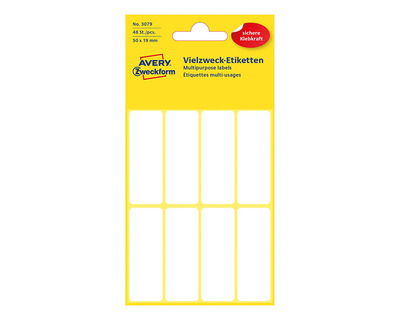 Avery Zweckform Vielzweck-Etiketten weiß 50 x 19 mm 48Et.
