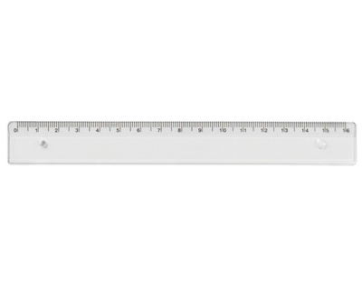 Lineal Kunststoff transparent 16 cm
